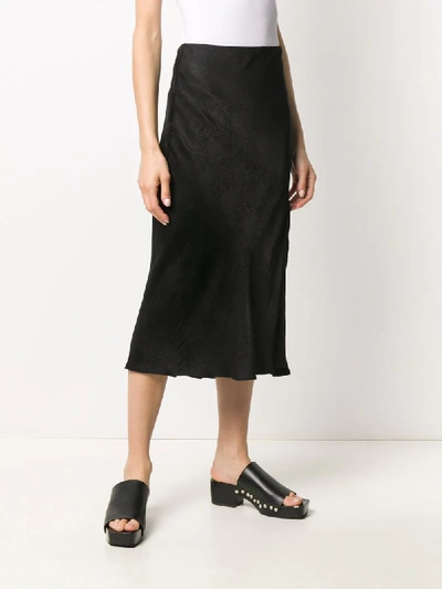 Shop Anine Bing Fitted Midi Skirt In Black
