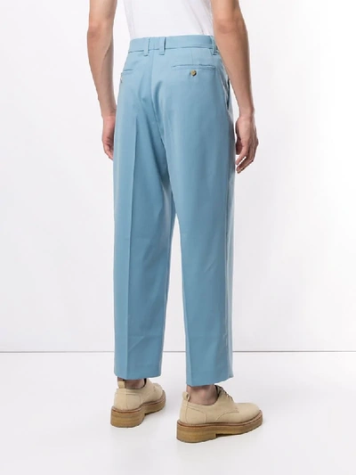 Shop Walk Of Shame Cropped Tailored Trousers In Blue
