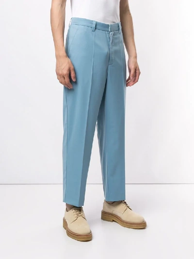 Shop Walk Of Shame Cropped Tailored Trousers In Blue