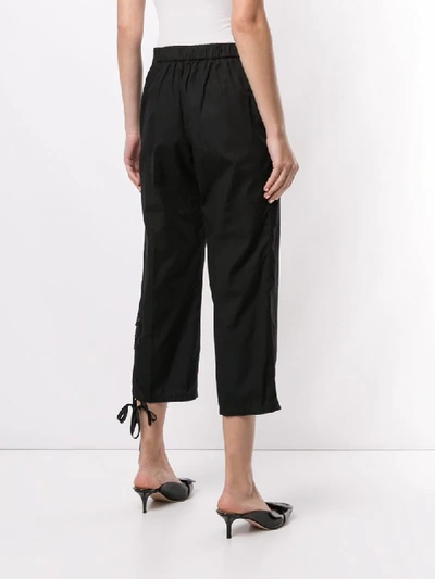 Shop N°21 Bow-detailed Cropped Trousers In Black