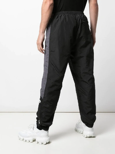 Side Logo Print Track Pants In Black