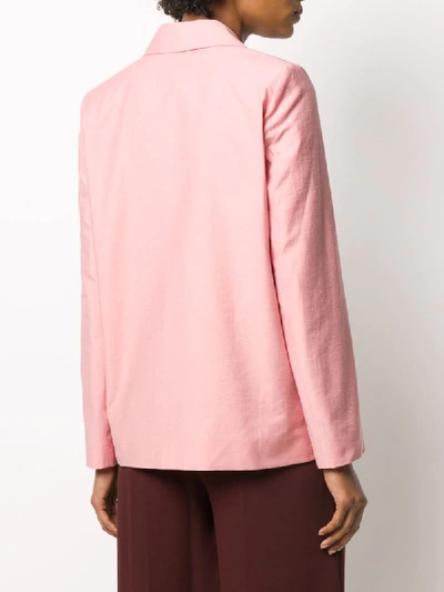 Shop Roseanna Hantempo Double Breasted Blazer In Pink