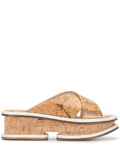 Shop Gabriela Hearst Gryphius Platform Sandals In Brown