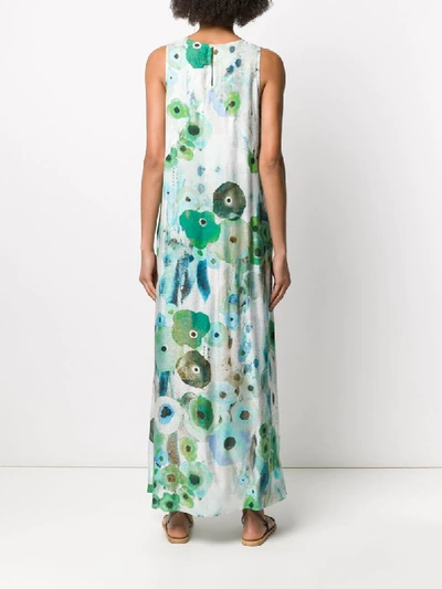 Shop Antonelli Abstract Floral Print Dress In Green