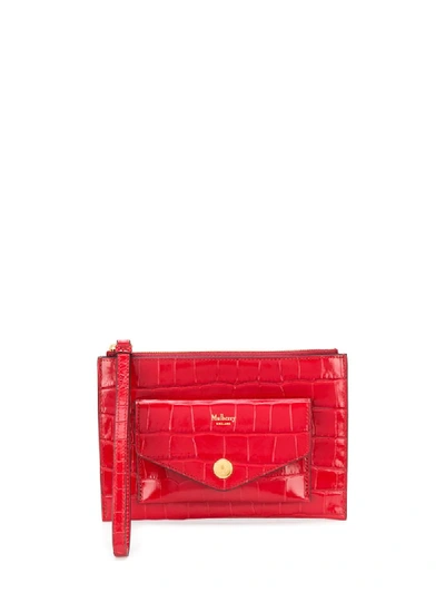 Shop Mulberry Wristlet Zip Pouch In Red