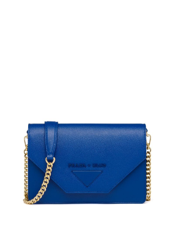 prada blue clutch