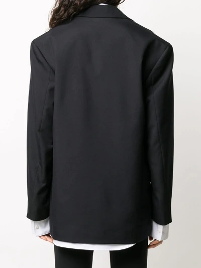 Shop Balenciaga Boxy Tailored Jacket In Black