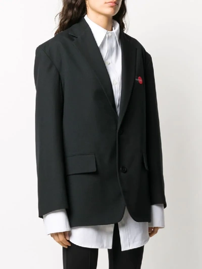 Shop Balenciaga Boxy Tailored Jacket In Black