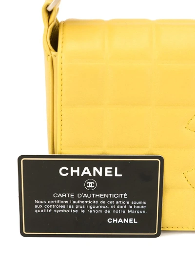 Pre-owned Chanel Choco Bar Shoulder Bag In Yellow