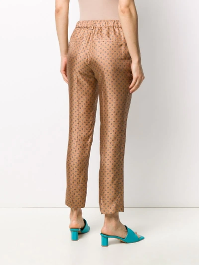 Shop Alberto Biani Polka Dot Print Trousers In Brown