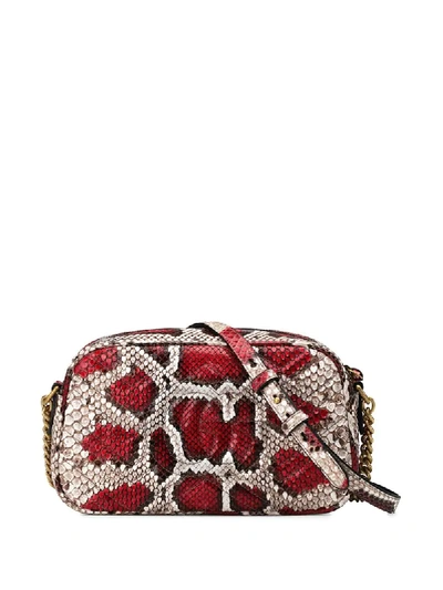 Shop Gucci Gg Marmont Small Shoulder Bag In Red