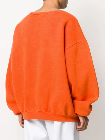 Shop Duoltd Oversized So Fly Sweater In Orange
