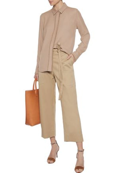 Shop Equipment Roselle Frayed Twill Shirt In Taupe