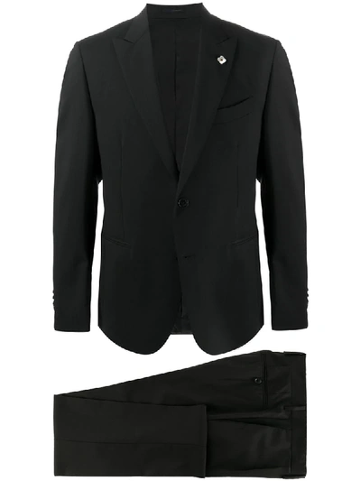 Shop Lardini Tailored Two Piece Suit In Black