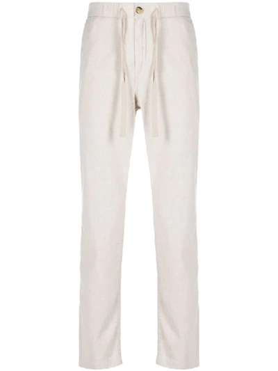 Shop John Varvatos Tapered Drawstring Trousers In Neutrals