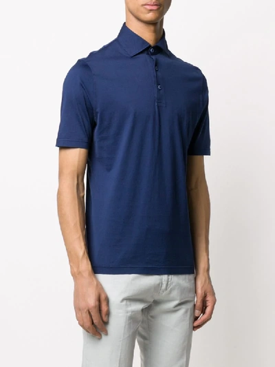 Shop Borrelli Short-sleeved Polo Shirt In Blue