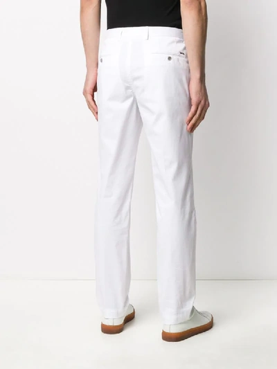 Shop Hugo Boss Straight Leg Chinos In White