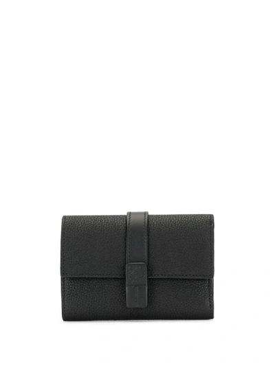 Shop Loewe Small Vertical Wallet In Black