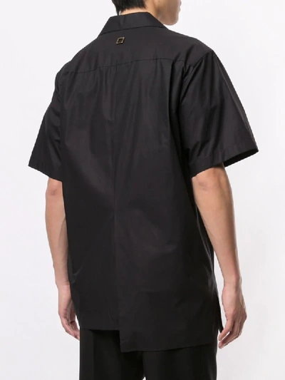 Shop Wooyoungmi Asymmetric-hem Shirt In Black