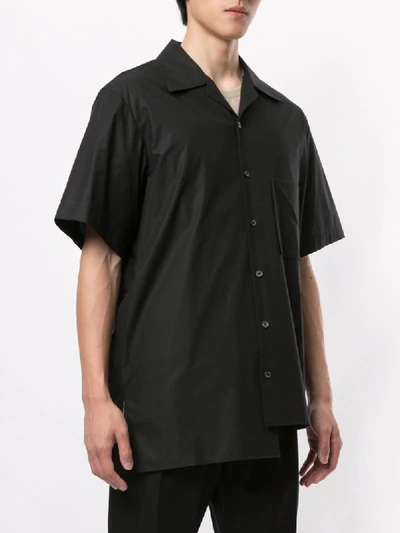 Shop Wooyoungmi Asymmetric-hem Shirt In Black