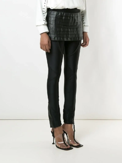 Shop Andrea Bogosian Tiered Skirt Layered Trousers In Black