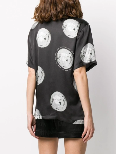 Shop Kirin Disco Ball Print Shirt In Black