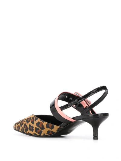 Pierre Hardy Alpha Metallic Leather Kitten-heel Pumps In Brown