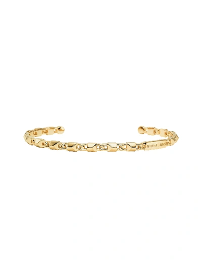 Shop Michael Kors Mercer Link 14k Gold Plated Cuff Womens Bracelet