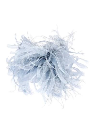 Shop Max Mara Jajce Feathered Pin In Azure