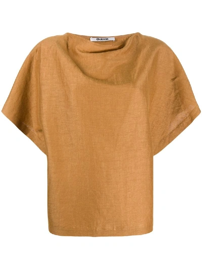 Shop Chalayan Relaxed Fit Blouse In Brown