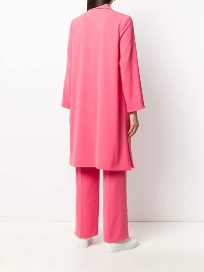 Shop Alberto Biani V Neck Robe Coat In Pink