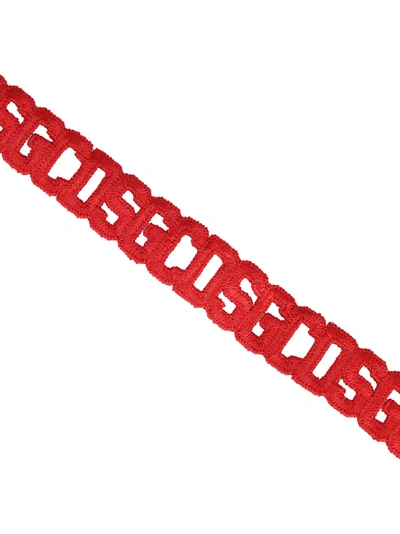 Shop Gcds Crochet Bracelet In Red