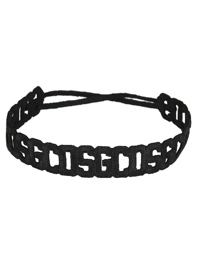 Shop Gcds Crochet Bracelet In Black