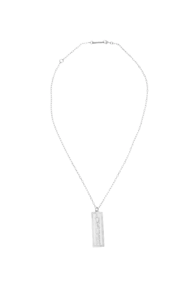 Shop Ambush Ofuda Necklace In Silver (silver)