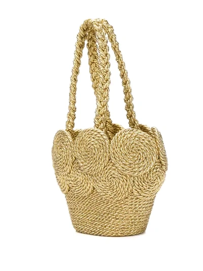 Shop Mehry Mu Cha Cha Shell Bag In Gold