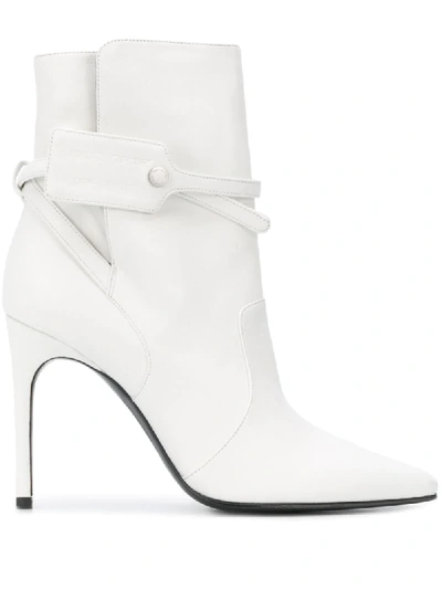 Shop Off-white Security-tag Ankle Boots In White