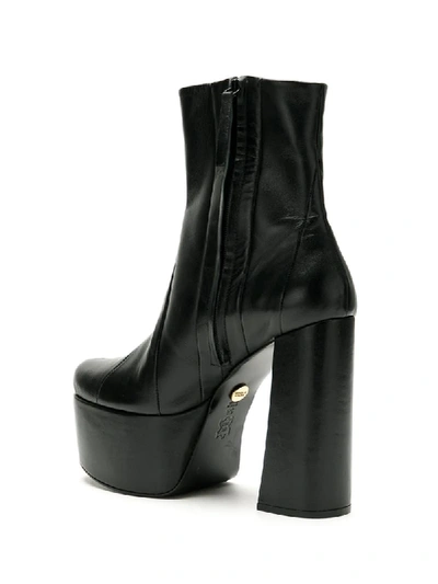 Shop Andrea Bogosian Rebeck Platform Leather Boots In Black