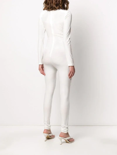 Shop Alchemy Slim Fit Velvet Jumpsuit In White