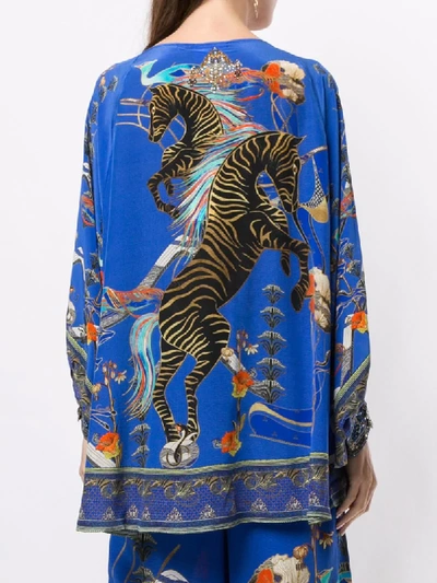 Shop Camilla Tree Of Life Blouse In Blue