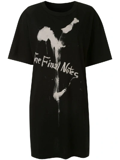 Shop Yohji Yamamoto The Final Notes Print T-shirt In Black