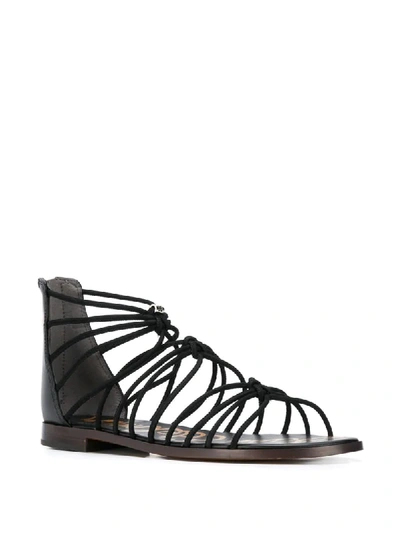 Shop Sam Edelman Emi Flat Sandals In Black