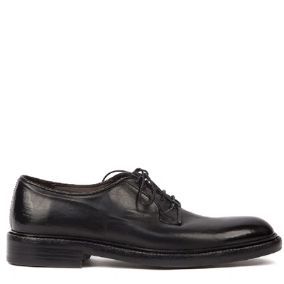 Shop Green George Black Calf Leather Lace-up Shoes