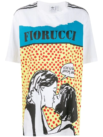 Shop Adidas Originals X Fiorucci Printed T-shirt In White