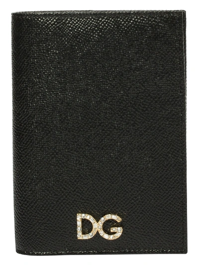 Shop Dolce & Gabbana Logo Plaque Wallet In Black