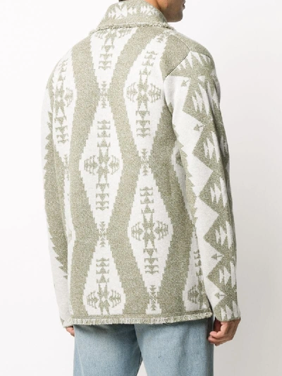 Shop Alanui Baja Cali Cardigan In Green