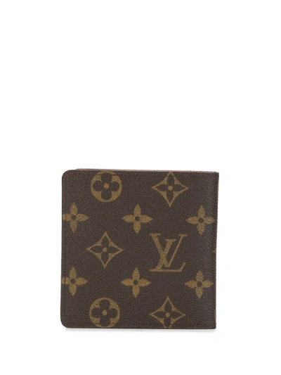Pre-owned Louis Vuitton 2001  Monogram Print Cardholder In Brown