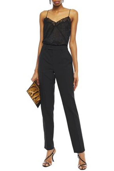 Shop Philosophy Di Lorenzo Serafini Lace-paneled Twill Jumpsuit In Black