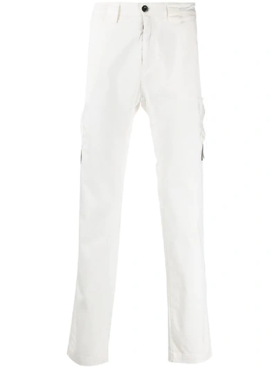 Shop C.p. Company Tailored Straight-leg Trousers In White