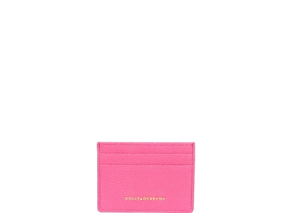 Shop Dolce & Gabbana Card Holder In Fucsia