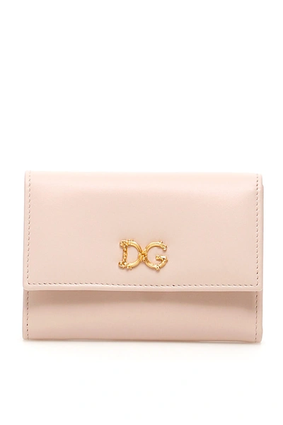 Shop Dolce & Gabbana Dg Barocco Wallet In Cipria
